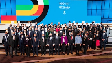 The IOC members at the 139th IOC Session at the CNCC ahead during the 139th IOC Session at the CNCC ahead of the XXIV IOC Olympic Winter Games Beijing 2022.
