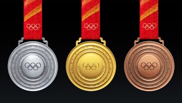 The front designs of the Olympic Winter Games Beijing 2022 medals