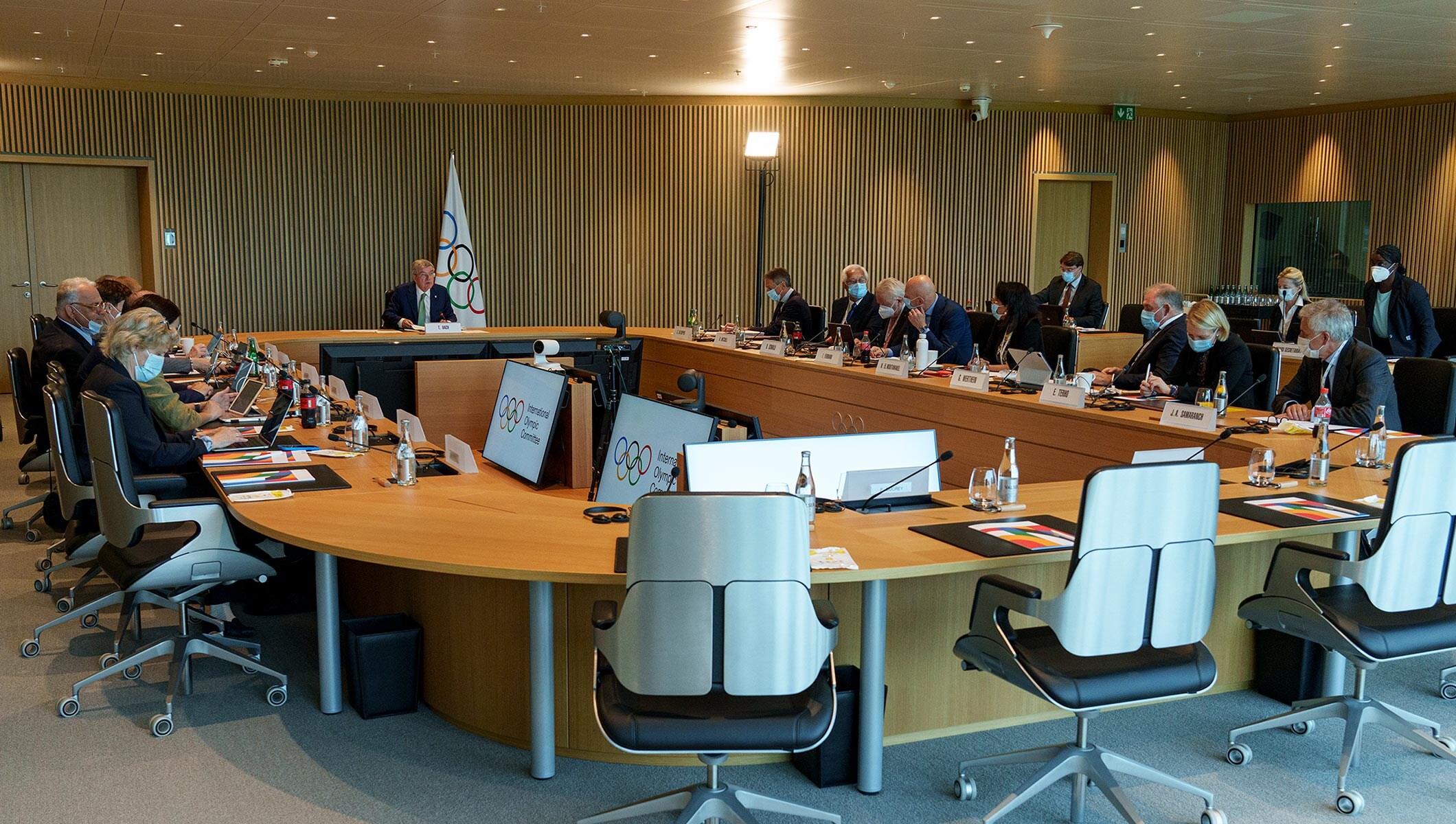 IOC President, Thomas Bach holds the IOC Executive Board Meeting at Olympic House