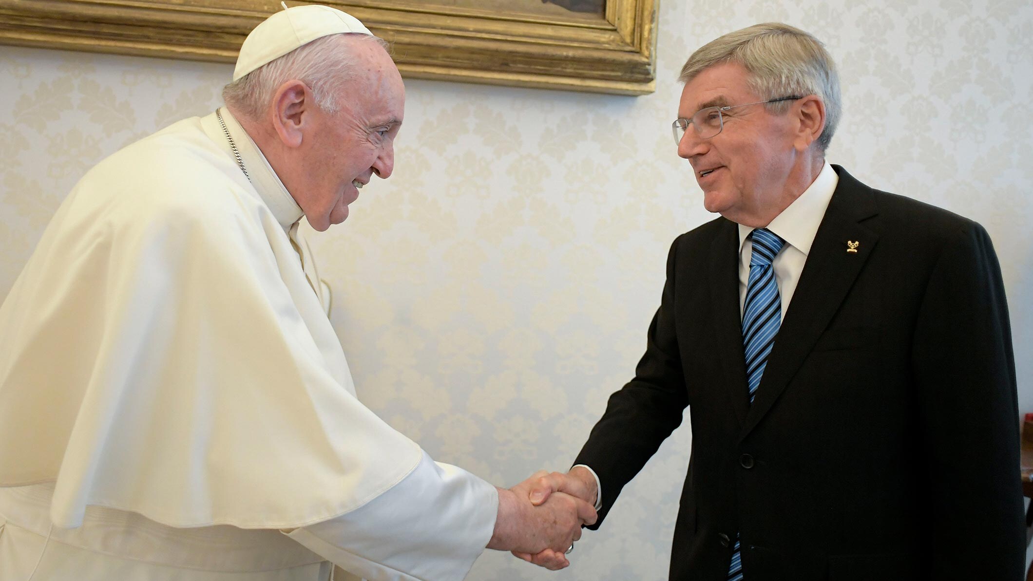 His Holiness Pope Francis received IOC President Thomas Bach for a private audience