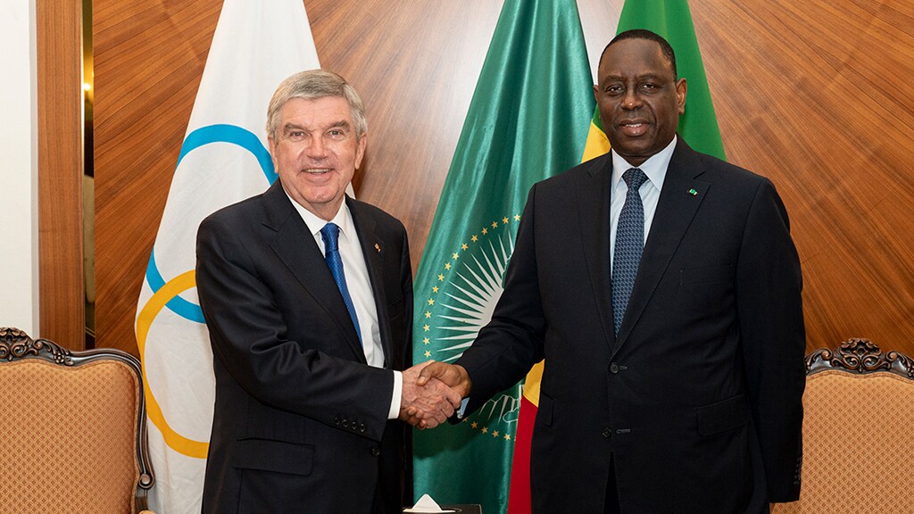 IOC President Thomas Bach meets with Macky Sall, President of the Republic of Senegal 