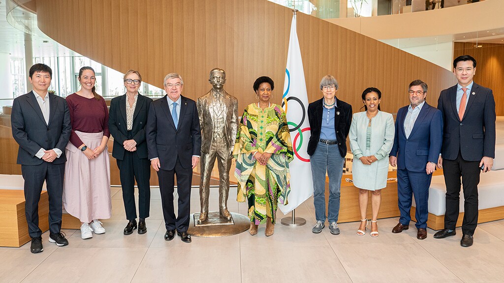 IOC President Thomas Bach addresses the Human Rights Advisory Committee