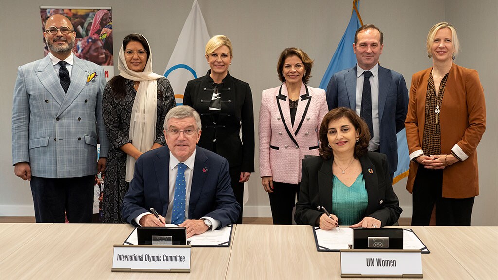 IOC President meets with UN Women in New York and signs an MOU