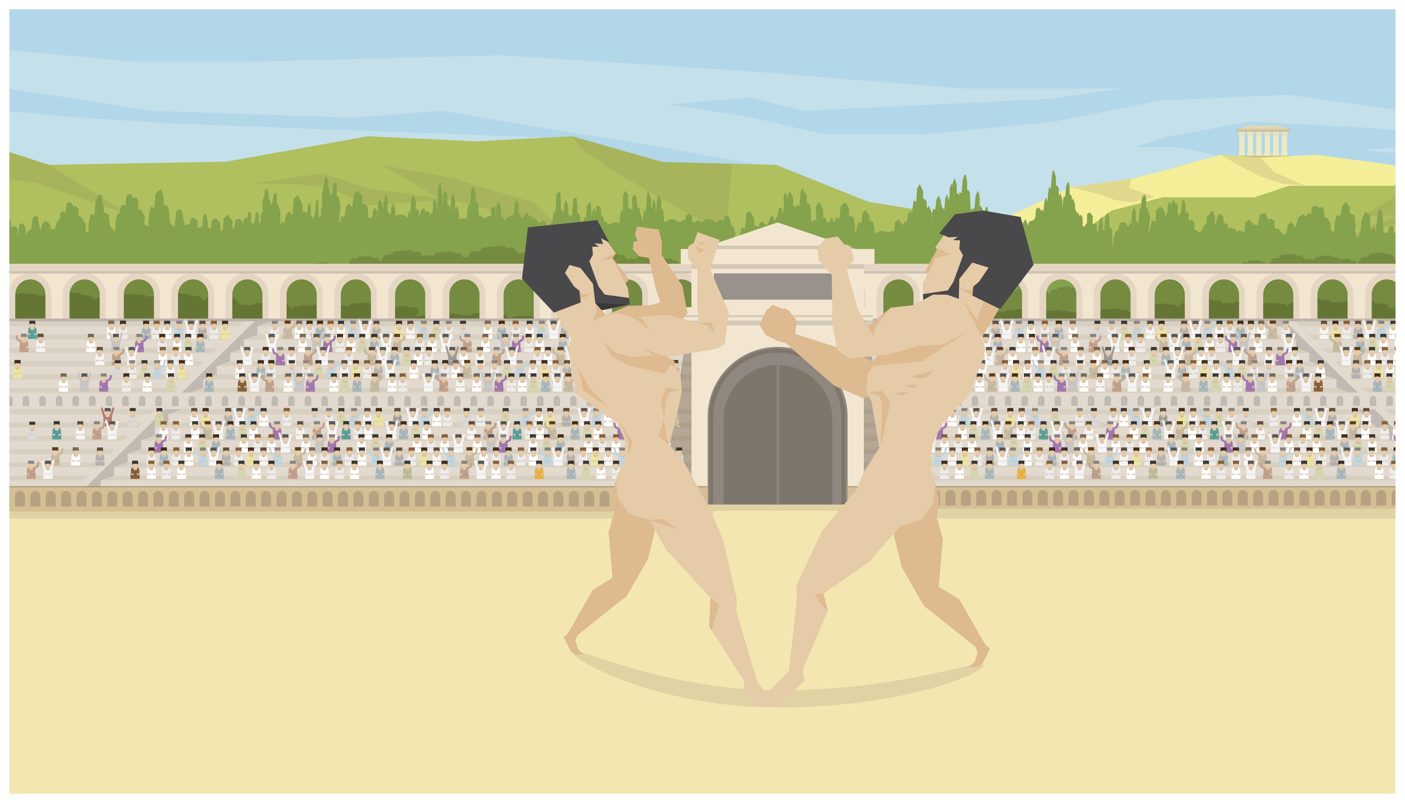 ancient olympics wrestling