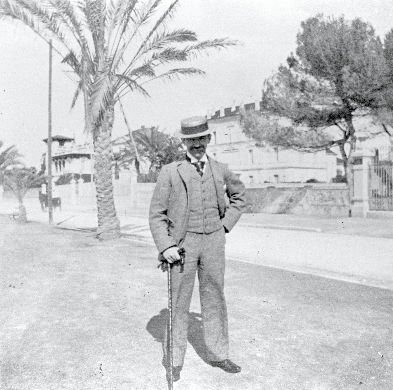 Baron Pierre de COUBERTIN on the Croisette in Cannes.