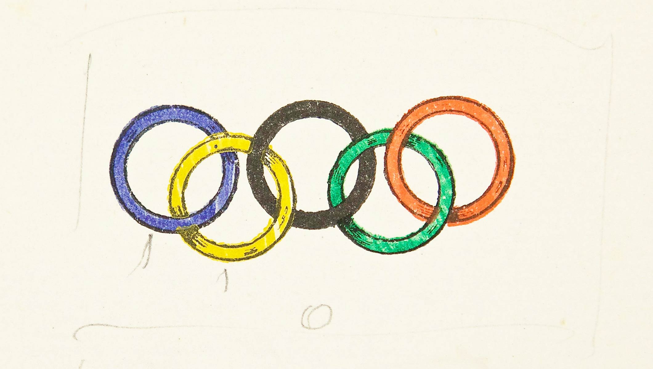 logo olympic games buatan Coubertin, 1913